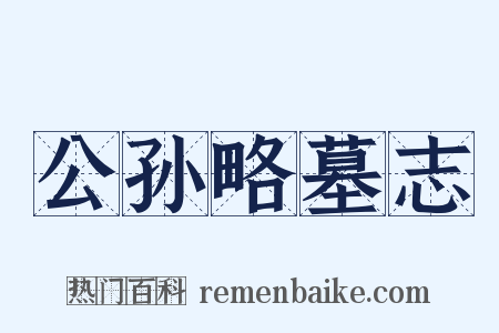 公孙略墓志是什么意思的图片
